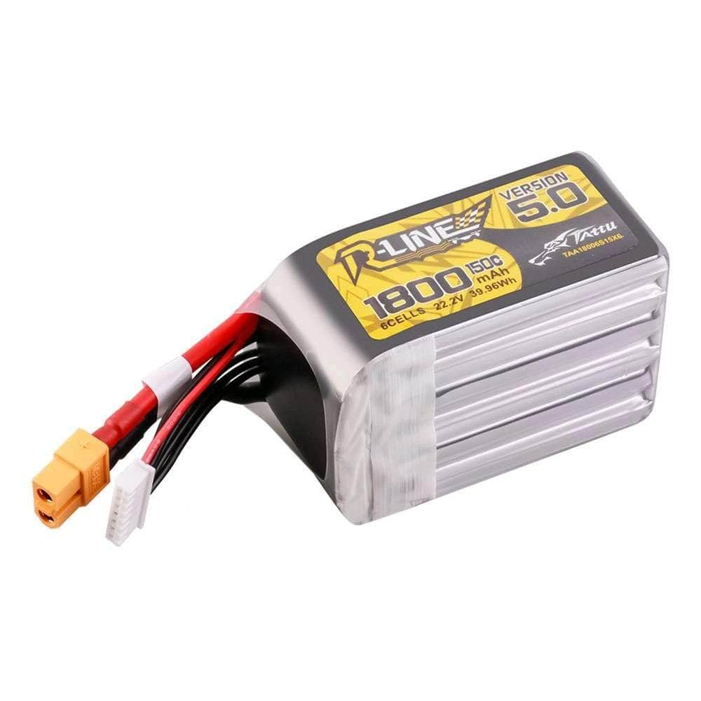 Tattu R-Line Version 5.0 1800mAh 6S 150C 22.2V LiPo Battery - XT60