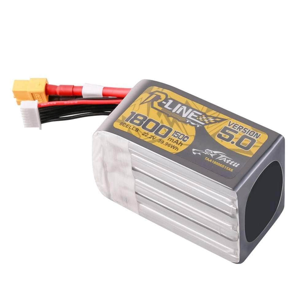 Tattu R-Line Version 5.0 1800mAh 6S 150C 22.2V LiPo Battery - XT60