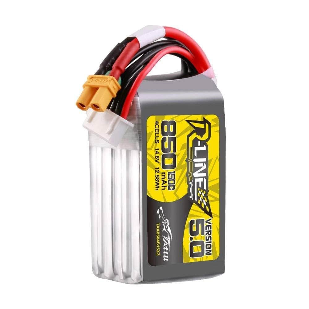 Tattu R-Line Version 5.0 850mAh 4S 150C 14.8V LiPo Battery - XT30