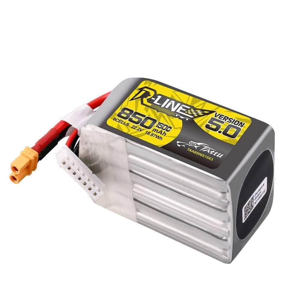 Tattu R-Line Version 5.0 850mAh 6S 22.2V 150C LiPo Battery - XT30