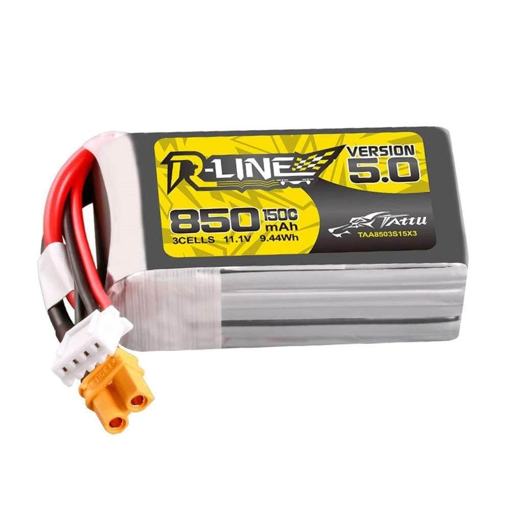 Tattu R-Line Version 5.0 850mAh 3S 11.1V 150C Lipo Battery - XT30