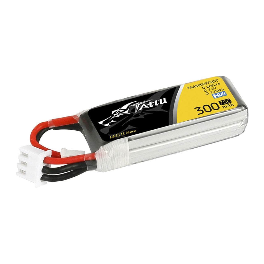 TATTU Battery Tattu 7.6v 2S 300mAh 75C LiPo Micro Battery - JST