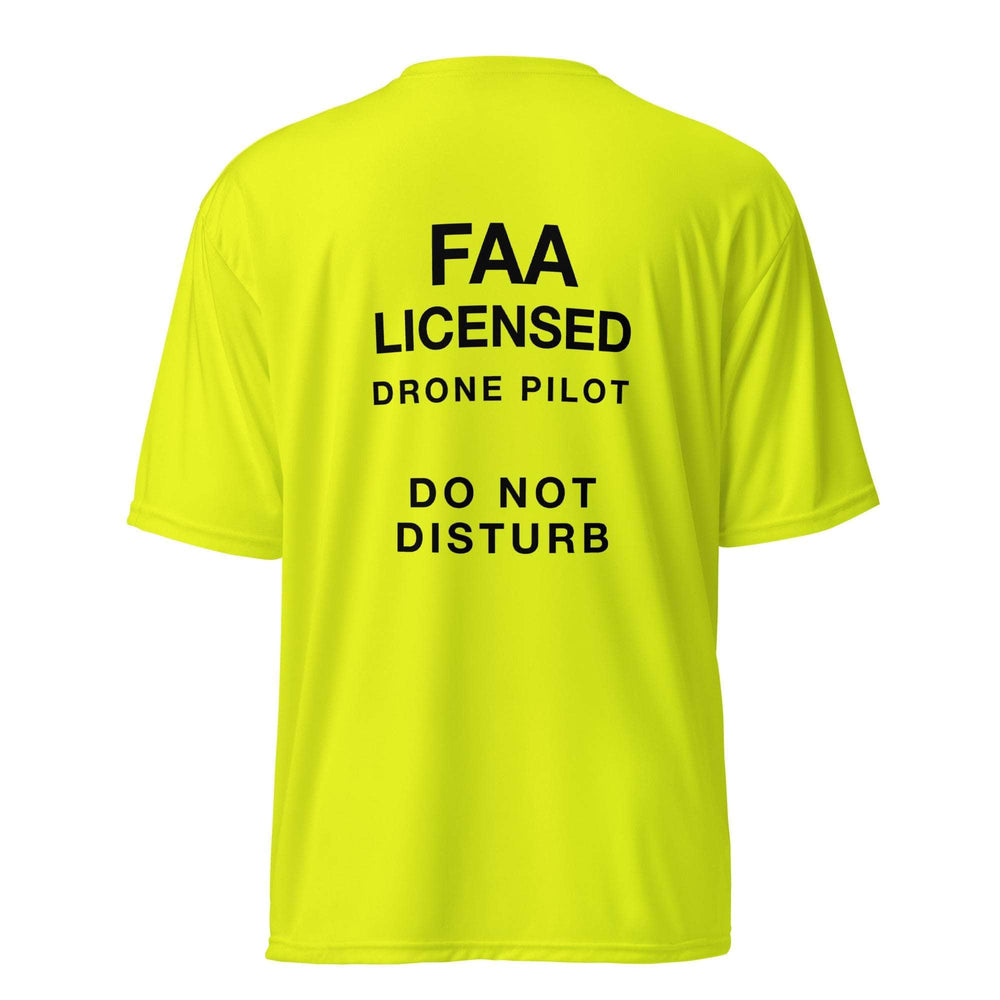 Safety Yellow FAA Licensed Drone Pilot T-Shirt by WREKD Co.