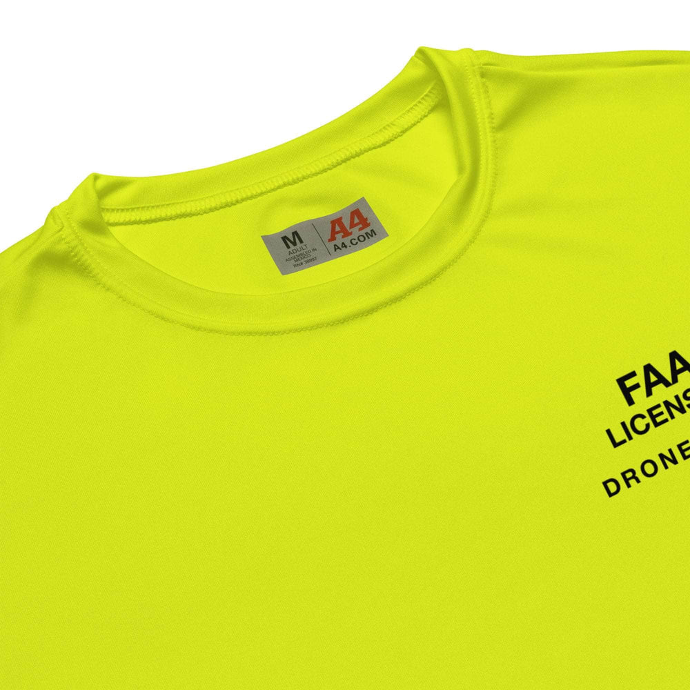 Safety Yellow FAA Licensed Drone Pilot T-Shirt by WREKD Co.