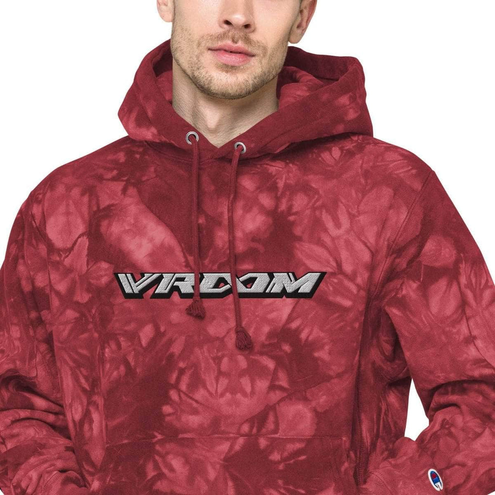 VROOM x For The Dub Embroidered Unisex Champion Tie-Dye hoodie