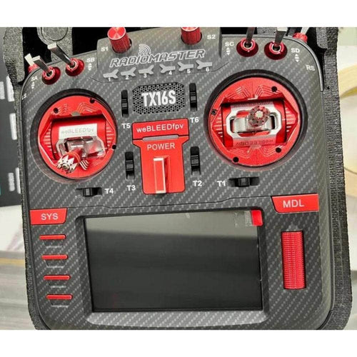 weBLEEDfpv RADIO TRANSMITTERS RadioMaster TX16S MKII MAX AG01 RED - weBLEEDfpv Edition