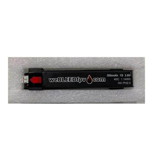 weBLEEDfpv BATTERIES & ACCESSORIES weBLEEDfpv 300mAh 1S LiPo Batteries - (Choose Style Plug)