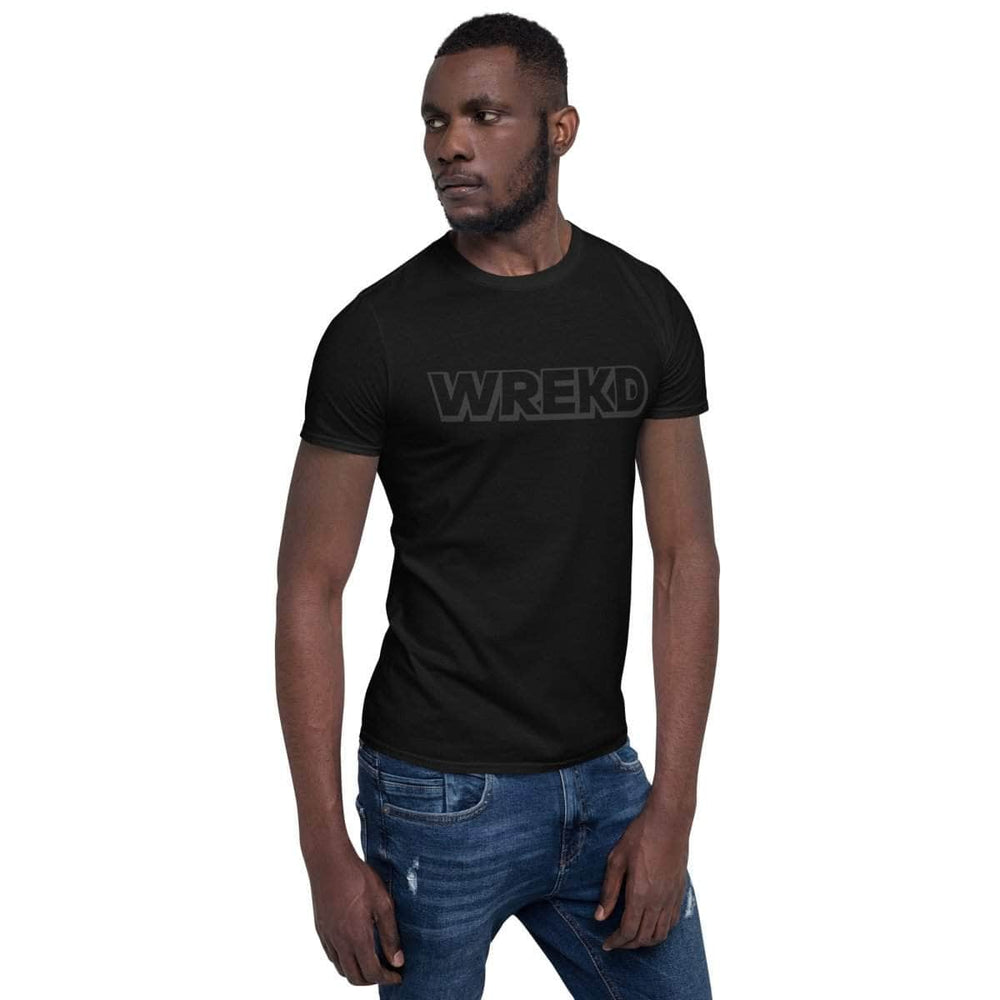 WREKD Black on Black Short-Sleeve Unisex Tee