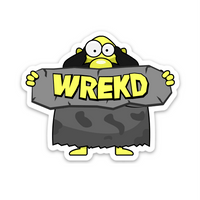 WREKD Co. Stickers Caveman Holding WREKD Slate Sticker