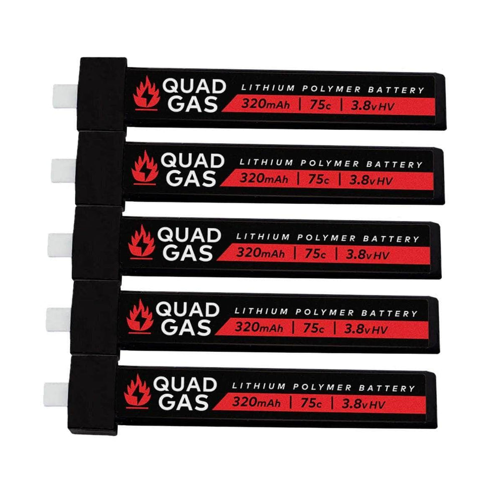 WREKD Co. WREKD Battery Quad Gas 1S 320mAh 75C Battery w/ BT2.0 for Micro/Whoops (5 pcs)