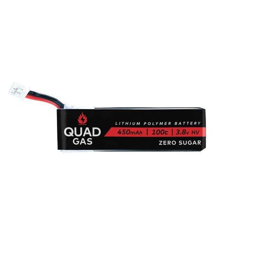 WREKD Co. Battery BT2.0 Quad Gas 1S 450mAh 100C Battery for Micro/Whoops (1pc) - Choose Connector