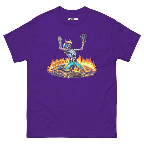 WREKD Co. Clothing, T-Shirt Purple / S WREKD Skeleton Last Pack, Now Dying Inside Men's Tee - Choose Color