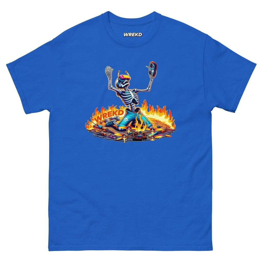 WREKD Co. Clothing, T-Shirt Royal / S WREKD Skeleton Last Pack, Now Dying Inside Men's Tee - Choose Color