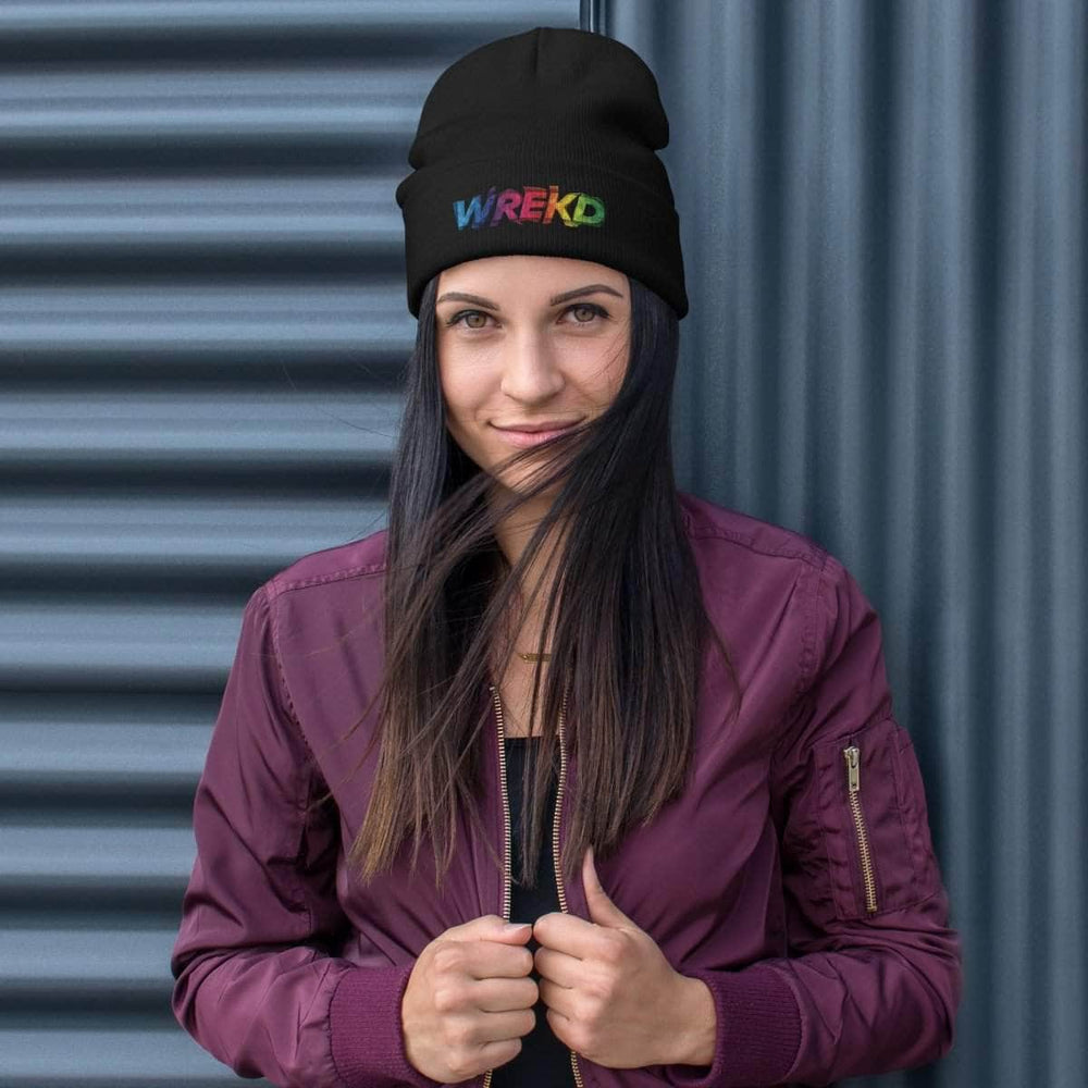 WREKD Colorful Embroidered Beanie