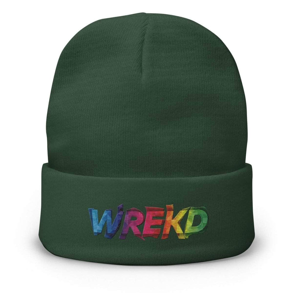 WREKD Colorful Embroidered Beanie