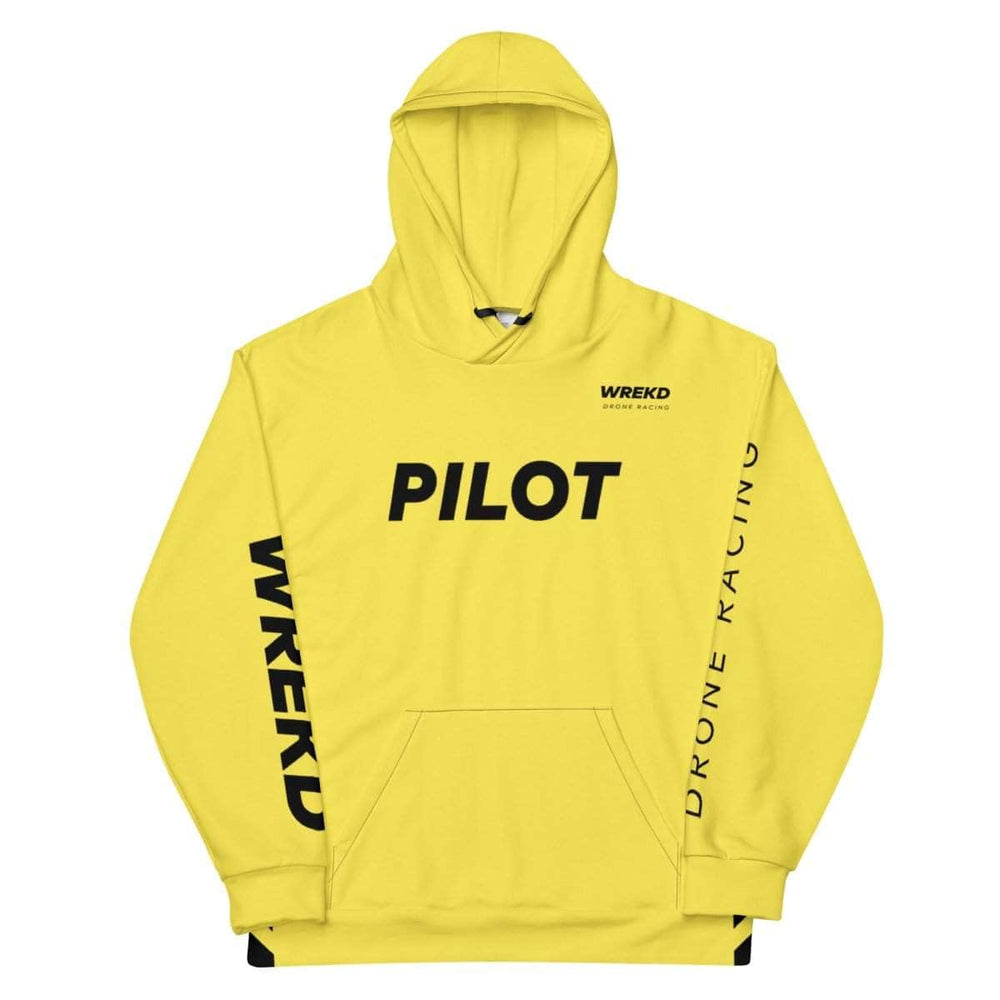 WREKD Drone Racing Unisex Hoodie - Yellow