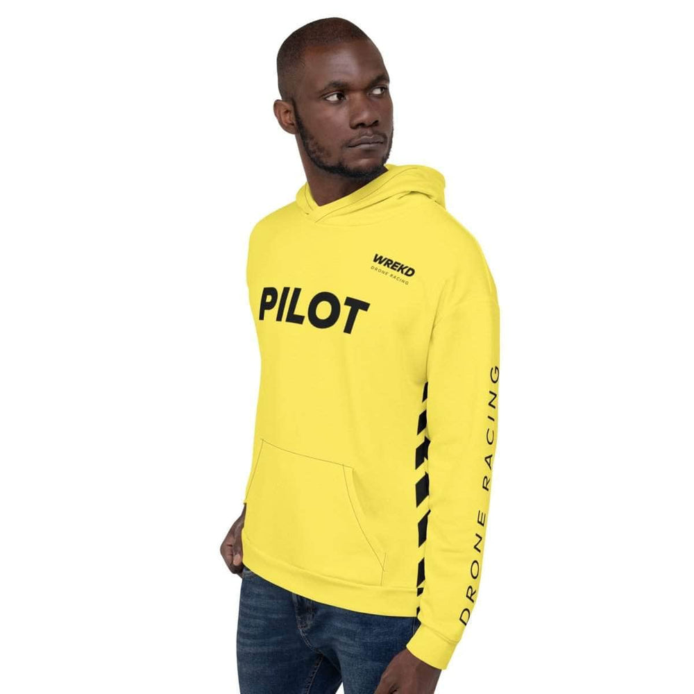 WREKD Drone Racing Unisex Hoodie - Yellow