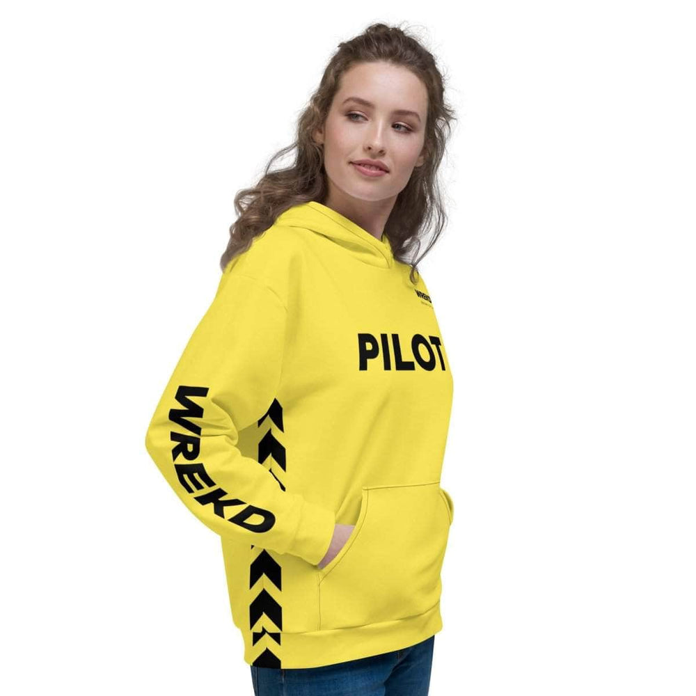 WREKD Drone Racing Unisex Hoodie - Yellow