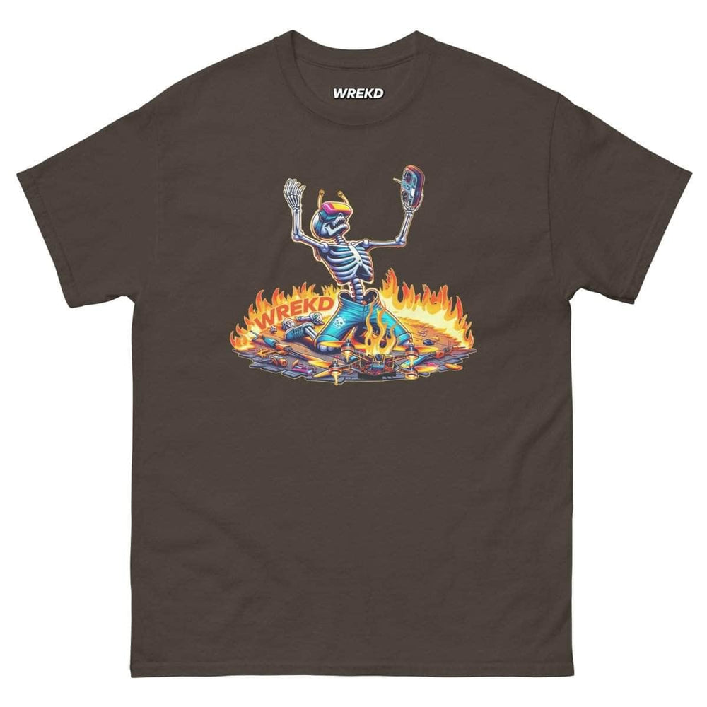 WREKD Skeleton Last Pack, Now Dying Inside Men's Tee - Choose Color