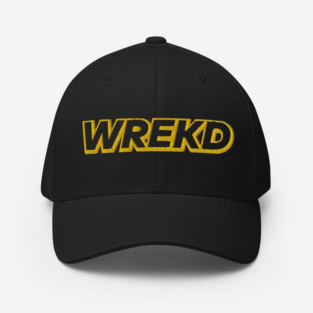 WREKD Yellow Embroidered Structured Twill Cap