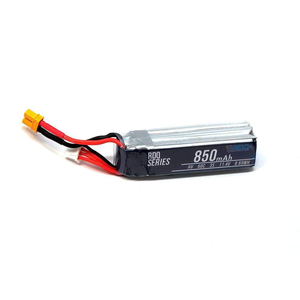 RDQ Series 11.4V 3S 850mAh 60C LiHV Whoop/Micro Battery (Long Type) - XT30 - For Sale At RaceDayQuads