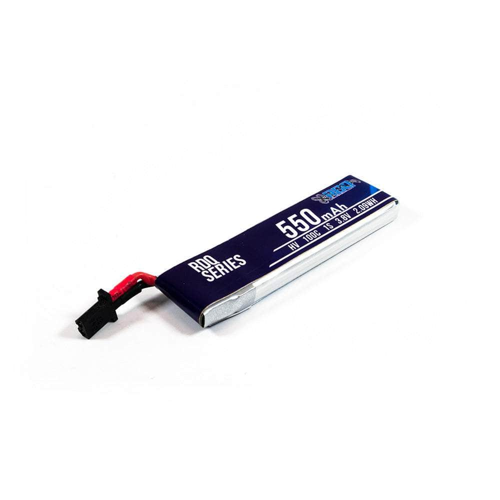 RDQ Series 3.8V 1S 550mAh 100C LiHV Whoop/Micro Battery w/ Cabled Connector - Choose Version