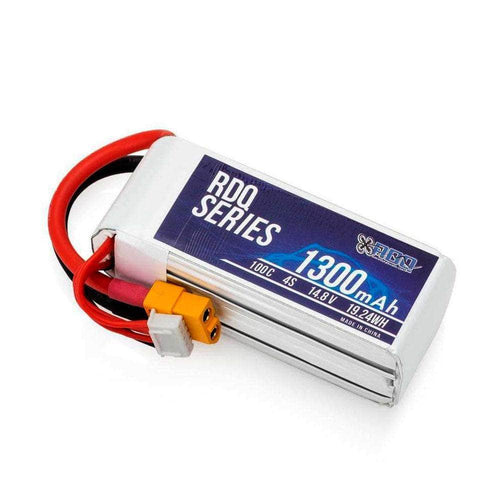 RDQ Series 14.8V 4S 1300mAh 100C LiPo Battery - XT60 - RaceDayQuads