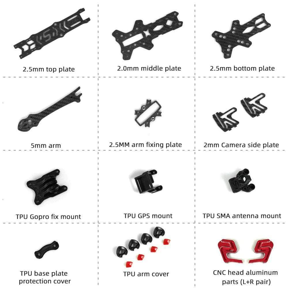 HGLRC Sector X5 FR 5" Freestyle Frame Kit