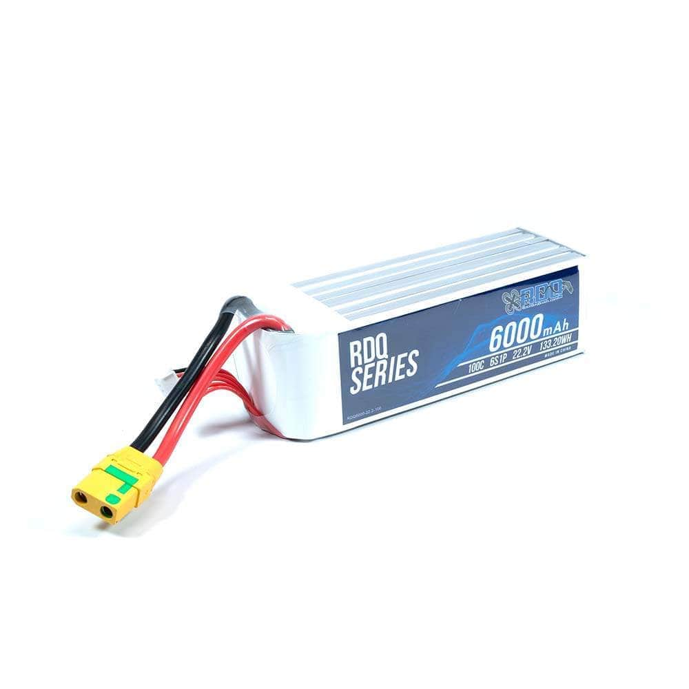 RDQ Series 22.2V 6S 6000mAh 100C LiPo Battery - XT90 Anti Spark - For Sale At RaceDayQuads