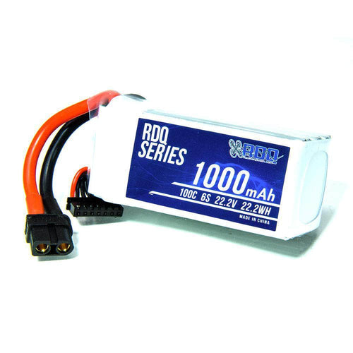 RDQ Series 22.2V 6S 1000mAh 100C LiPo Battery - XT60 - RaceDayQuads