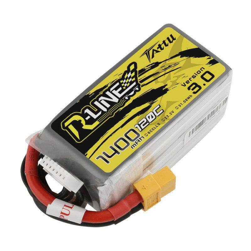 Tattu R-Line Version 3.0 22.2V 6S 1400mAh LiPo Battery- XT60 - RaceDayQuads