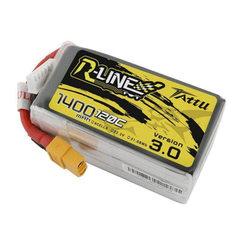 Tattu R-Line Version 3.0 22.2V 6S 1400mAh LiPo Battery- XT60 - RaceDayQuads