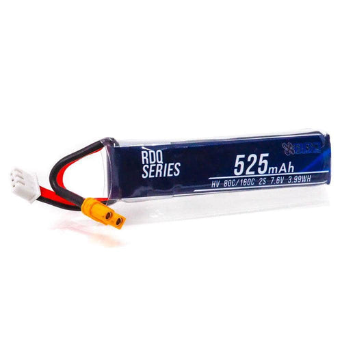 RDQ Series 7.6V 2S 525mAh 80C LiHV Micro Battery - XT30 - RaceDayQuads