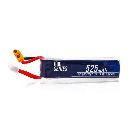 RDQ Series 11.4V 3S 525mAh 80C LiHV Micro Battery - XT30 - RaceDayQuads