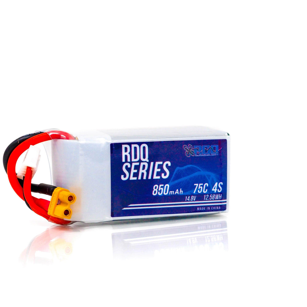 RDQ Series 14.8V 4S 850mAh 75C LiPo Micro Battery - XT30 or XT60 - RaceDayQuads