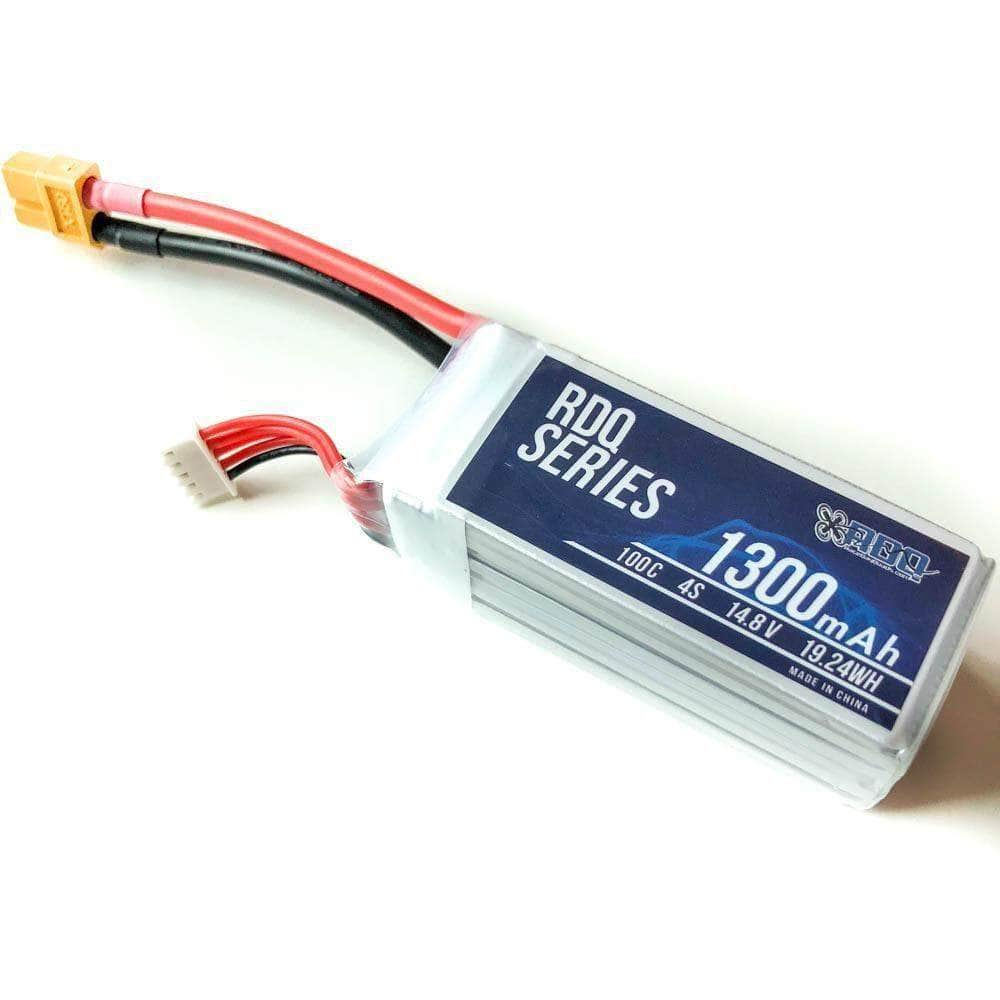 RDQ Series 14.8V 4S 1300mAh 100C LiPo Battery - XT60 - RaceDayQuads