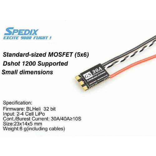 Spedix GS30 32Bit DShot1200 30A ESC - RaceDayQuads