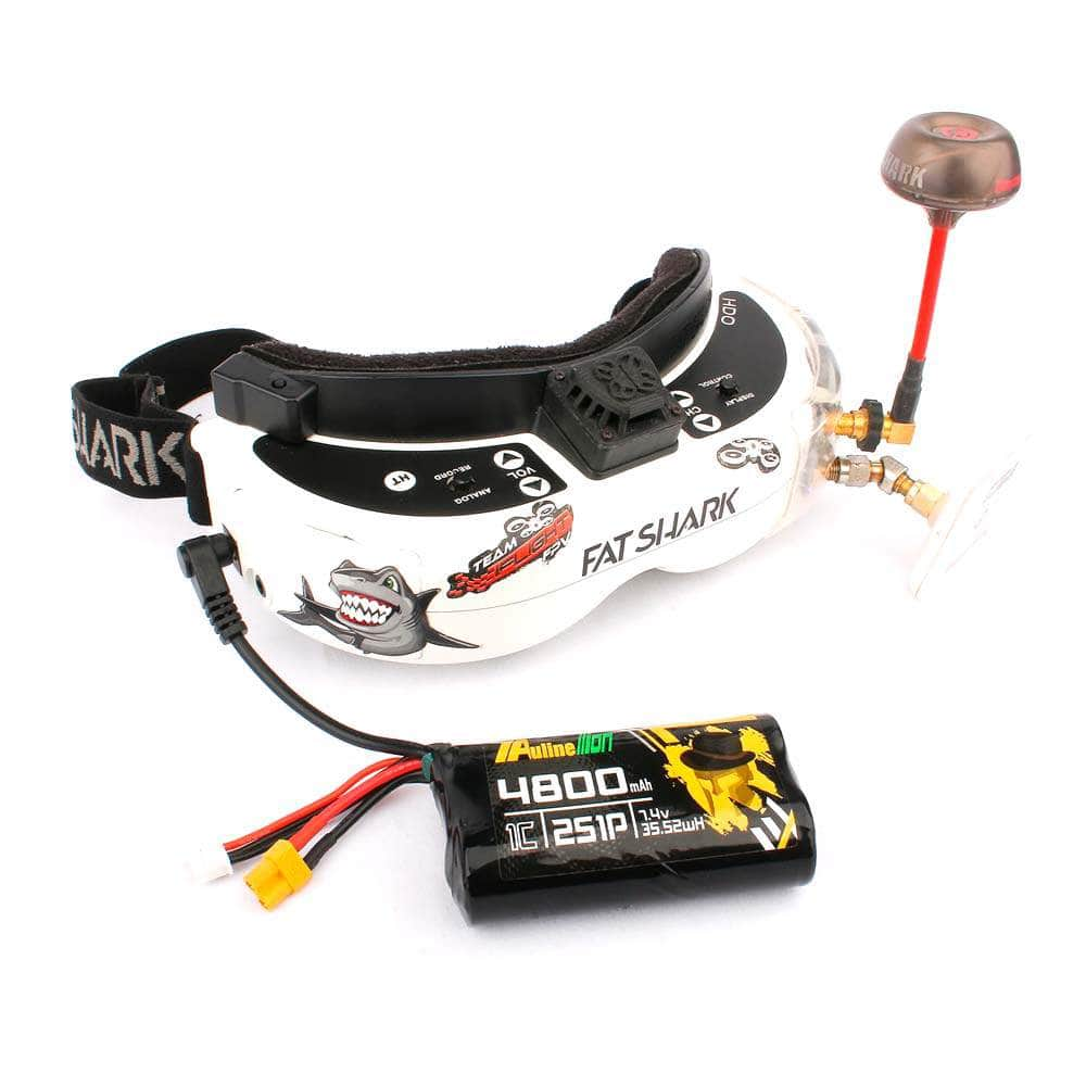 AULINE Battery Auline 7.4V 2S 4800mAH 1C Li-Ion Battery for Fatshark Goggles - XT30 & Barrel Jack