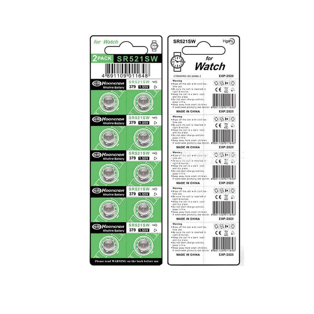 Koonenda SR521SW 1.5V 10mAh Lithium Button Battery For Sale - 10 Pack - RaceDayQuads