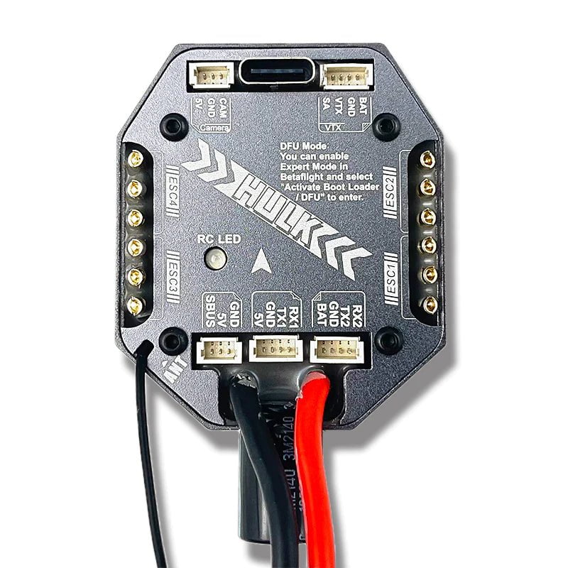 DarwinFPV HULK F411/45A 3-6S AIO Flight Controller w/ ELRS 2.4GHz