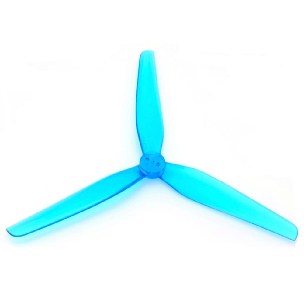 HQ Prop Durable T5x2x3 Tri-Blade 5" Prop 4 Pack (1.5mm Shaft) - Blue