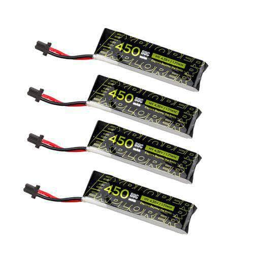 FLYWOO Battery Flywoo Explorer 3.8V 1S 450mAh 80C LiHV Battery 4 Pack - GNB27