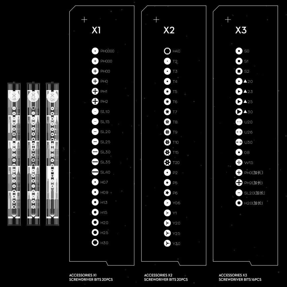 FPVELITE Tool Xiaomi Wowstick 1F+ Dual Mode Cordless 69 Piece Electric Screwdriver Set