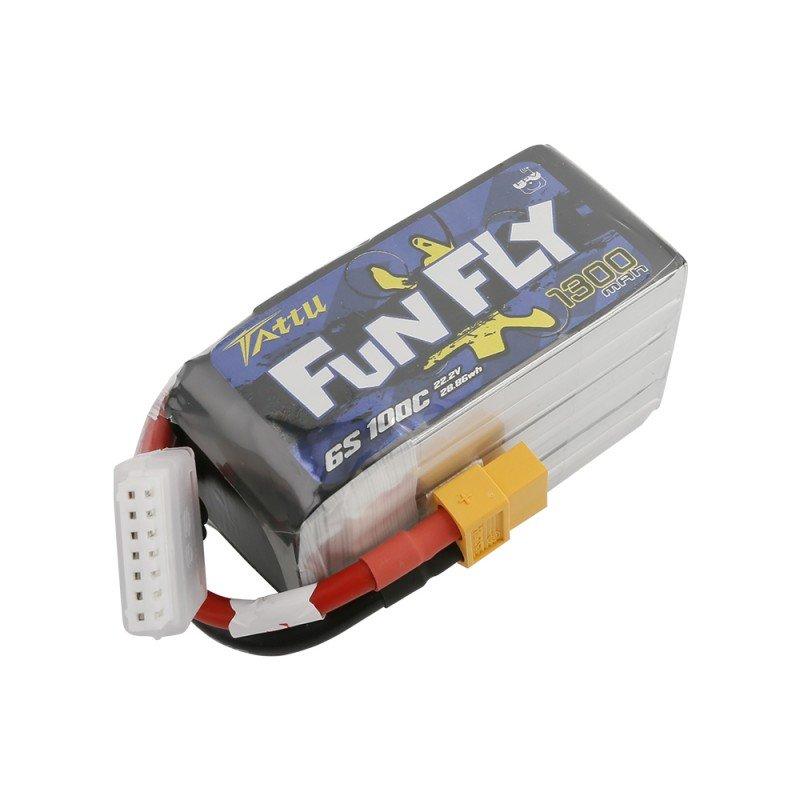 Tattu FunFly 22.2V 6S 1300mAh 100C LiPo Battery - XT60