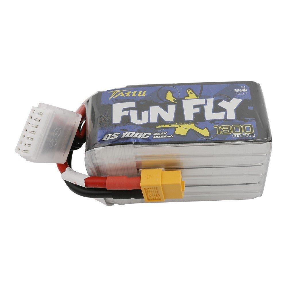 Tattu FunFly 22.2V 6S 1300mAh 100C LiPo Battery - XT60