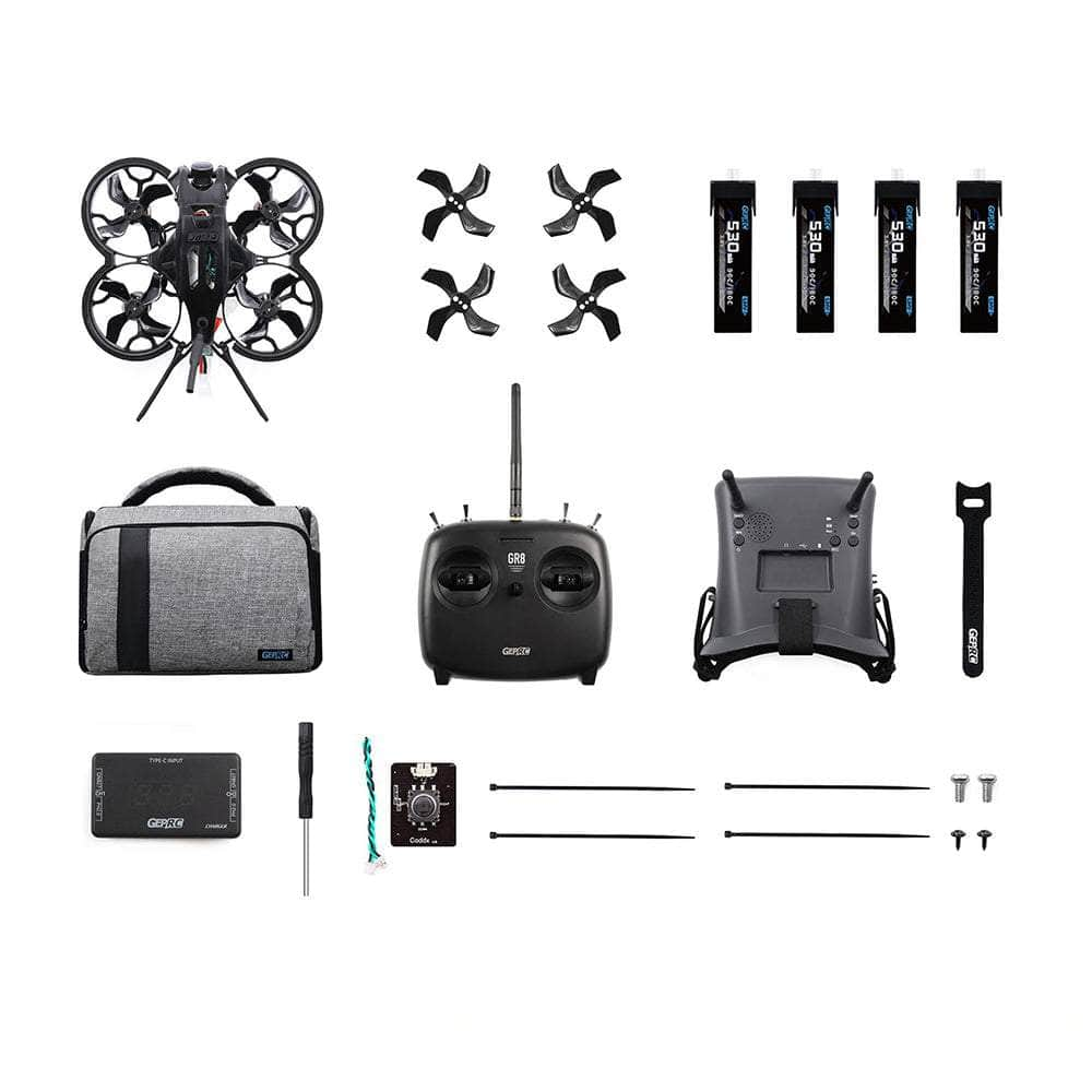 GEPRC Quad GEPRC RTF TinyGO 4K FPV Whoop Analog Kit w/ Goggles, ELRS Radio Transmitter, Case & Drone