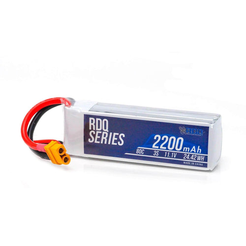 GNB Battery RDQ Series 11.1V 3S 2200mAh 80C FPV Wing or Drone LiPo Battery - XT60