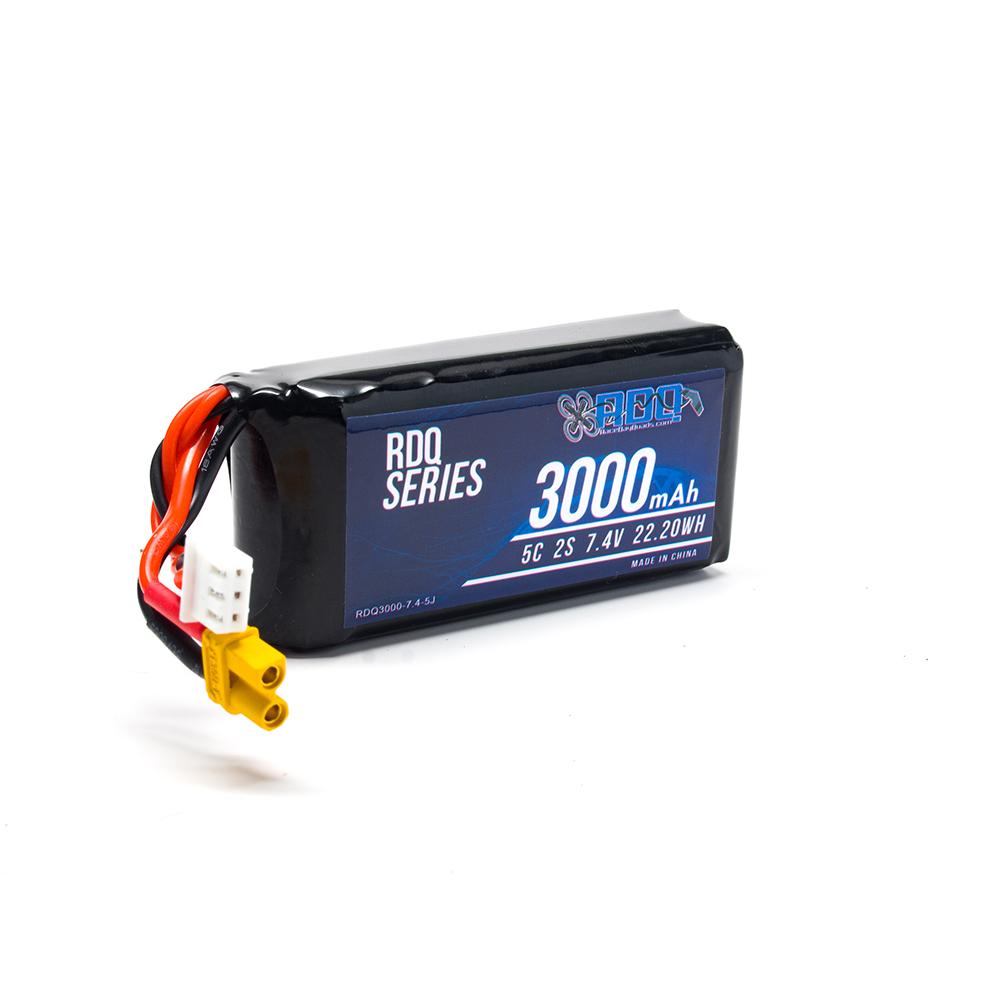 GNB Battery RDQ Series 7.4V 2S 3000mAh 5C Jumper T16/T18 & RadioMaster TX16S Compatible LiPo Battery - XT30