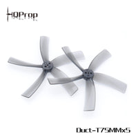 HQPROP Prop HQ Prop Duct 75mm Cinewhoop Penta-Blade 3" Prop 4 Pack - Grey