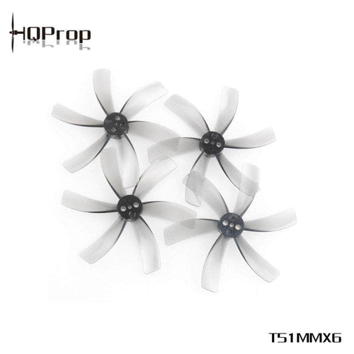 HQPROP Prop HQ Prop T51MMX6 Hexa-Blade 2" Cinewhoop Prop 4 Pack - Light Gray